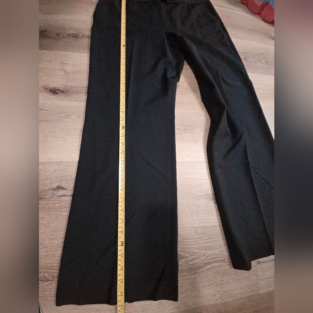 Talbots Black Wide Leg Pants High-Rise Flare - Picture 4 of 9